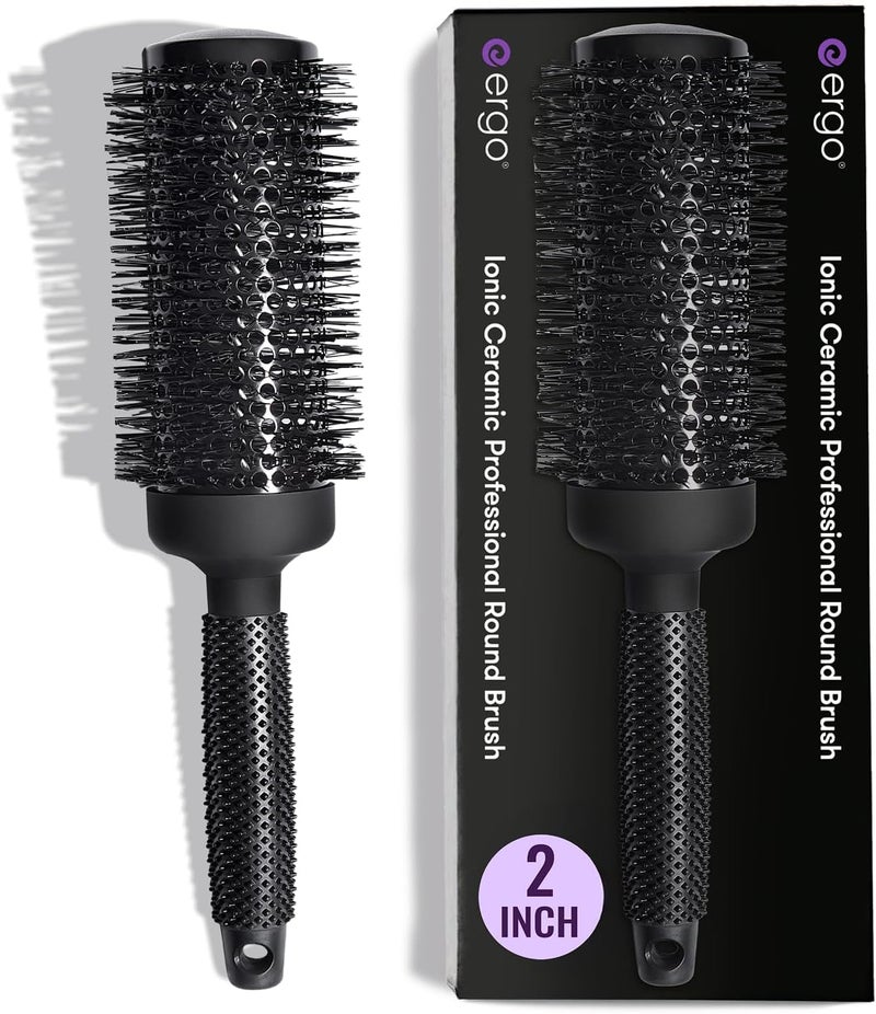 Ergo Professional Ceramic Ionic Round Brush - 53mm (2.75in) for Salon-Quality Blowouts - Image 1